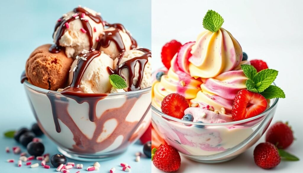 healthy ice cream vs regular ice cream