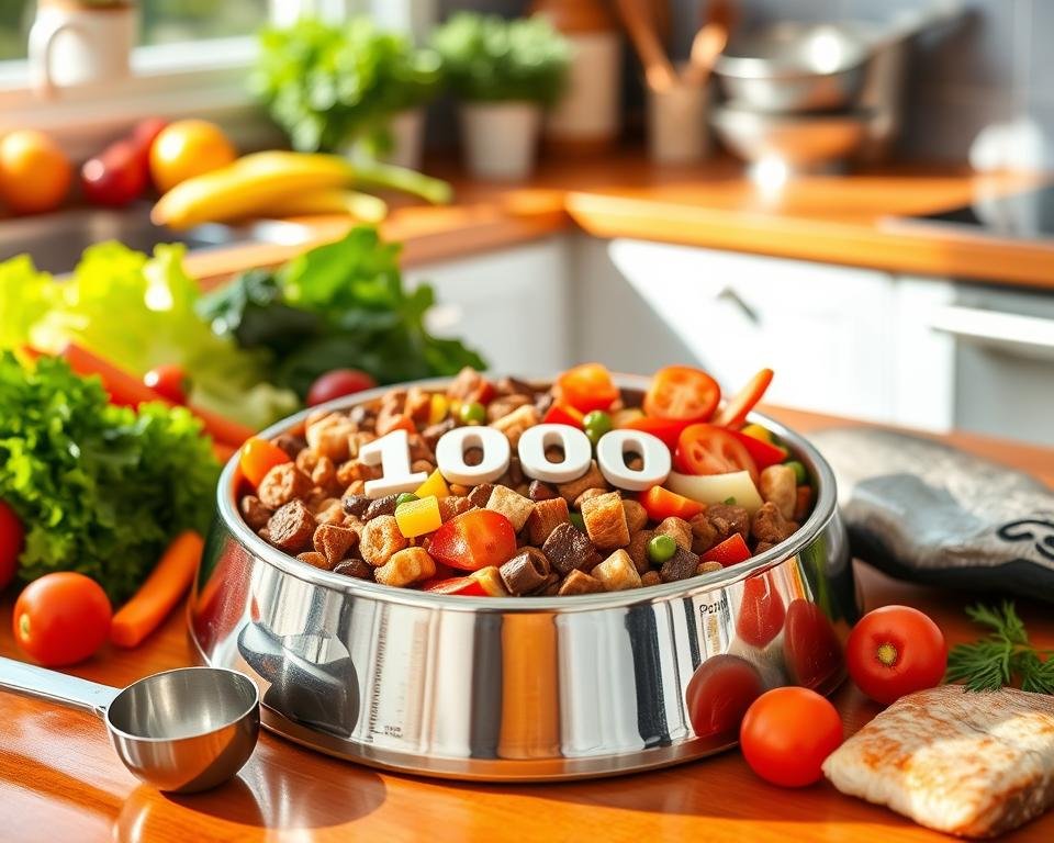 1000 calories a day dog food​