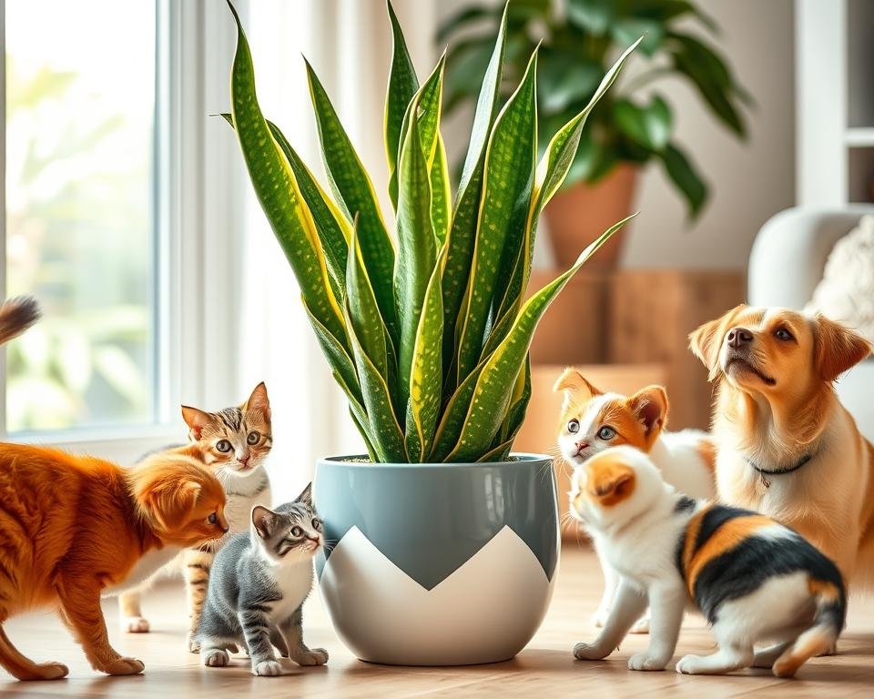 are snake plants toxic to cats and dogs