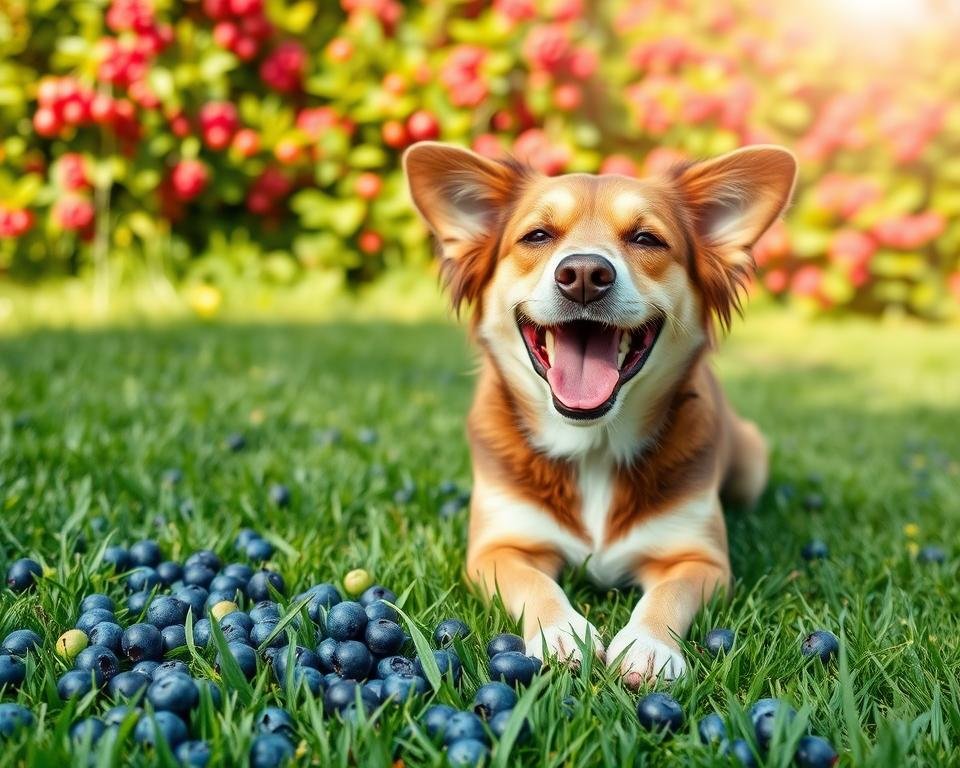 dogs and blueberries