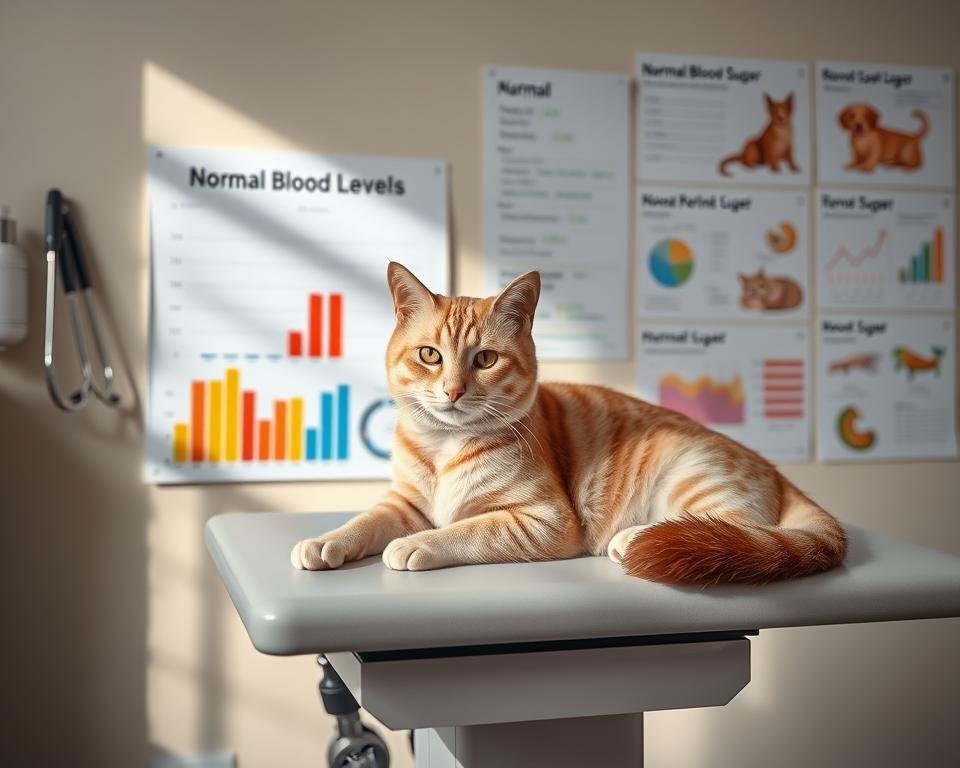 feline blood sugar levels normal